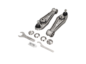 Bras de suspension et kit de douilles de chenille RÉGLABLES avant. Porsche 997 / 991 / Boxster / Cayman - PF57K-1002, 99134105304, 99734105304, 99134105321