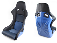 Seats in racing style, Black-Blue leather with blue seat shell. Porsche 964 / 993 - SET11.1.101B, SET111101B