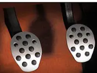 Rennline Aluminium Kupplungs-/Bremspedal 2 Stück. Gummi Griff. UNIVERSAL - P60