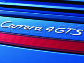 'CARRERA 4 GTS' Heckplakette, SILBER. Porsche 997.2 - 99755903708