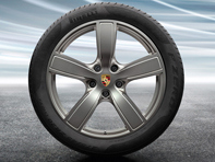 20' Cayenne Sport Classic Platinum (satin-gloss) Alloy Wheels & Summer Tyres Original Porsche - 9Y0044640E