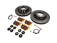 Brake Disc Package with EBC Sport Brake Pads Porsche 996 Turbo - DP41514R, 99635240X02BRE, 99635240X02, 99661236501, 99635208602, 99635208600