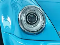 LED headlamp set with chrome reflector and clear lens LHD. Porsche 911 / 964 - 91163111302, 91163102400, 91163111300