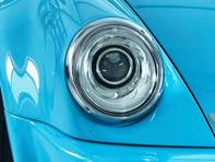 LED headlamp set with chrome reflector and clear lens LHD. Porsche 911 / 964 - 91163111302, 91163102400, 91163111300