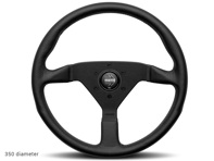 Steering wheel MONTECARLO, with black stitching and horn button - Momo - M11111792217R, M11111785225R