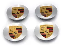 Wheel Caps with Coloured Crest for Porsche (Set of 4) - 00004460737