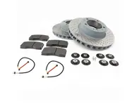 Brake disc rotors & pads kit Front. Porsche 964 TURBO 3.6L (OE No 96535104500 and 96535104600) - 96535104500, 96535104600, 99335194904