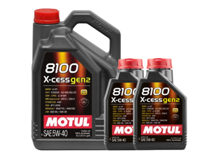 Huile moteur MOTUL 8100 X-CESS GEN2 5W-40 7 litres - 109776, 109774
