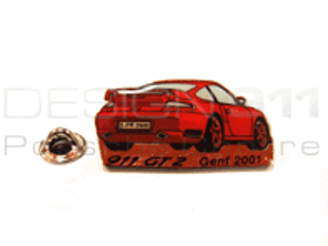 Pin Insignia 'Porsche 911 GT2 - Genf 2001' Rojo