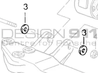 Unterlegscheibe für Getriebehalterungs-Lagerhalterung mit Sechskantkopfschraube. Porsche 964 C4 / 993 C4 / 993 C4S / 993 Turbo MANUELL - 99902519502