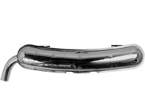 Auspuff Schalldämpfer / Schalldämpfer Heckbox. Mit TÜV/EWG-Zulassung Porsche 911 1965-73 2 IN / 1 OUT 60mm Auslass - 92210S, 92210, 92210OE, 1620607600, 1620609000, 1620607800, 91111102500, 91111102505, 91122092210S, 91122092210, 91122092210OE - 1620607800
