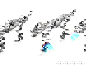 Milltek Sportauspuff von GPF nach hinten und Zierleisten aus gebranntem Titan. Porsche 718 Cayman GT4 / Boxster GTS 4.0L - 982251053F, 982251053H, 982251053K, 982251053E - SSXPO168