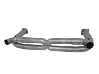 Silencieux d'échappement sport de course avec tuyau de dérivation en X sans convertisseurs catalytiques. Porsche 997.1 turbo - 99711102772 - 9M9711102773