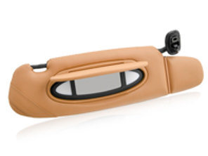 Sonnenblende Leder rechts in Savannabeige. Porsche 996 C2 / C4 - 99673198100S31, 99673198100