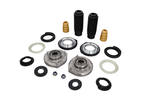 Domlager- und Überholungssatz für den vorderen Stoßdämpfer. Porsche 981 Boxster 2012–16 mit PASM - PAF00855000, 99134301502, 99134350103, 9P1412269, 9P1412149, 99134356101, 9P1412137A, 9P1411189, 99134330103