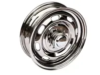 15' 5.5J Stahl 'Knock off' Felge, verchromt Porsche 356