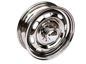 15' 5.5J Stahl 'Knock off' Felge, verchromt Porsche 356