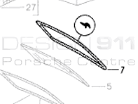 Rear Screen Seal. Porsche 993 Coupe - 99354522502
