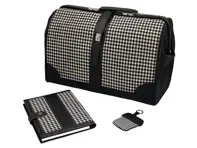 Classic pepita travel bag, document holder & key pouch set for all Porsche owners