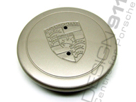 车轮盖“Fuchs”白金金属 - 保时捷金属浮雕徽章 - 91136103231, 91136103233