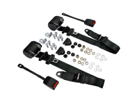 SEAT BELTS - FRONT Automatic / Inertia VERTICAL B PILLER MOUNT / FLOOR BUCKLES with L Bracket PAIR - 92880312610, 9288031261070B