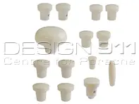 Armaturenbrett-Knopfsatz, ELFENBEIN. Porsche 356A 1955-1959 - PCG35655200500, PCG35655200300, 64455281100300, 64455285300300, 64455283100300, 64455282101300