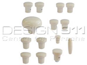 Armaturenbrett-Knopfsatz, ELFENBEIN. Porsche 356A 1955-1959 - PCG35655200500, PCG35655200300, 64455281100300, 64455285300300, 64455283100300, 64455282101300