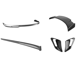 Downforce RS Aero-Kit. Porsche 997.1 Turbo - P997.10.7002, P997.10.1020, P997.20.2020, P997.10.3020, P997.10.2025