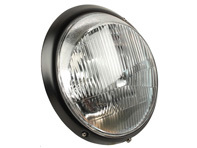 Headlamp, black rim. Porsche 911 1969-86 (non leveling type) LHD CARS - 91163111302, 911.631.113.02, 1695100200