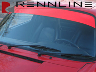 Rennline windscreen visors, White. Porsche 996/997/987 Boxster/Cayman/991 - E40