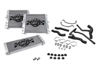 Aluminium radiator for water coolant fluid & hoses SET OF 3. Porsche 996 C2 / C4 TIPTRONIC / 996 GT3 / 986 Boxster S - 99610613151, 99610613150, 99610613251, 99610613181, 99610613281, 99610603751, 99610603752 - 7044, 7057