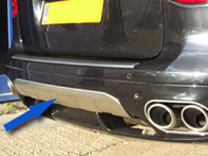 Garniture inférieure de pare-chocs arrière Facelift Porsche 957 Cayenne