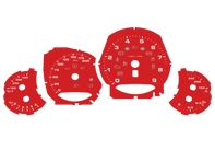 Ziffernblattsatz, manuell / mph. Porsche 991.1