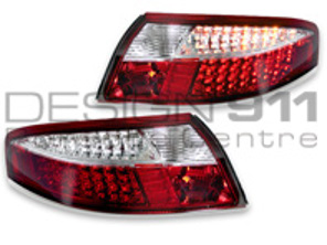 Blinker hinten, klar/rot mit LED-Birnen für Porsche 996 - 99663148500, 99763148600, 99663148602, 99663148502, 99663143301, 99663143401, 99663143303, 99663143403