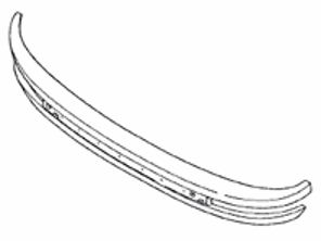 Le pare-choc avant. Porsche 911 1974-81 pour les voitures sans lave-phares - 91150501110