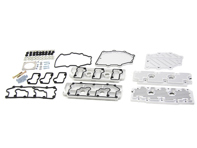 Camshaft and chain housing cover set in silver aluminium. Porsche 964 - 96410510701, 96410510801, 96410511601, 96410511602, 96410511603, 96410511604, 96410511605, 96410511606, 96410590200, 96410511503