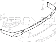 Spoiler inferiore paraurti posteriore. Porsche 957 Caienna - 95550552107G2X, 95550552108G2X, 95550552109G2X