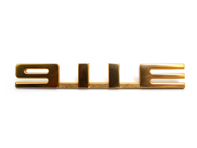 911E - Block gold badge for Porsche 911 >>1973 - 911E, 90155932550, 90155932551, 90155932521