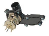 Water pump thermostat housing with insert. Porsche 958 Cayenne Hybrid / 970 Panamera Hybrid - 95810603202, 95810603201, 95810603200, 06E121111AL - URO-012414