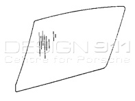 Door Window Lightweight Polycarbonate Glass. Porsche 911 F / G 1968-89 - 9111 00C, 9111 00G, 911100C, 911100G