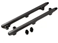 Billet-Aluminium-Kraftstoffverteilersatz, schwarz eloxiert. Porsche 911 3.2 Carrera - 93011030704, 93011030804 - AMS9050032, AMS9050072, AMS9050033, AMS9050073