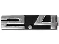 „2.4“ Plakette für Hecklüftungsgitter. Porsche 911 1972 - 91155901500, 91155901502