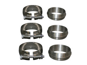 Joints toriques et colliers d'échappement (jeu de 6) pour système d'échappement Porsche 964 - 96411124701, 96411124702, 96411124703, 96411133600, PCG11133600
