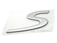 S - Badge for Porsche 987C Cayman S - 98755924500, 987.559.245.00