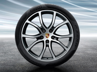 21' Cayenne Exclusive Design BLACK Alloy Wheels & Summer Tyres Original Porsche - 9Y0044640L