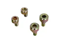 Jeu de 4 boulons excentriques de fixation du bras de suspension arrière à la plaque de ressort. Porsche 911 1974-89 - 90133313306, 90133313304, 90133313305