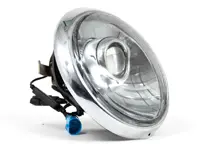 RHD-LED-Scheinwerfer-Umbausatz mit verchromtem Reflektor und klaren Gläsern. Porsche 911 / 964 - 91163111200, 90163110101, 91163111202