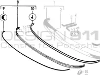 Front Bumper Moulding. Porsche 356B / 356C - 64450504107 - CB.022.006, 9103, 1684300206