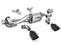 Milltek 运动型排气后消音器，带 cerakote 黑色饰边。保时捷 718 Cayman GT4 4.0 升 / Boxster GTS 4.0 升