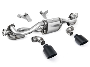 Milltek Sportauspuff Endschalldämpfer mit Cerakote Black Trims. Porsche 718 Cayman GT4 / Boxster GTS 4.0L - 982251053E, 982251053K, 982251053F, 982251053H, 982251053D, 982251053G - SSXPO158